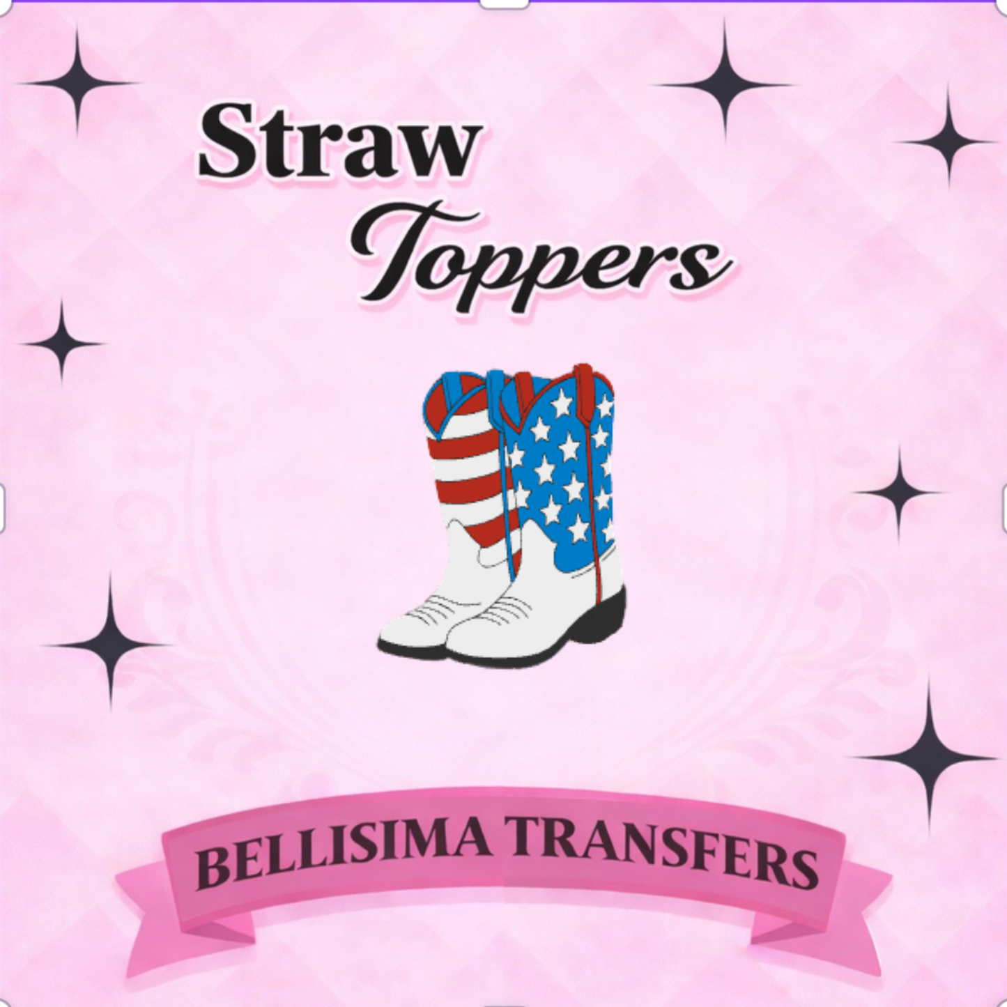 AMERICAN BOOTS Straw Topper – 3D Printed Tumbler Accessory | Standard or Stanley