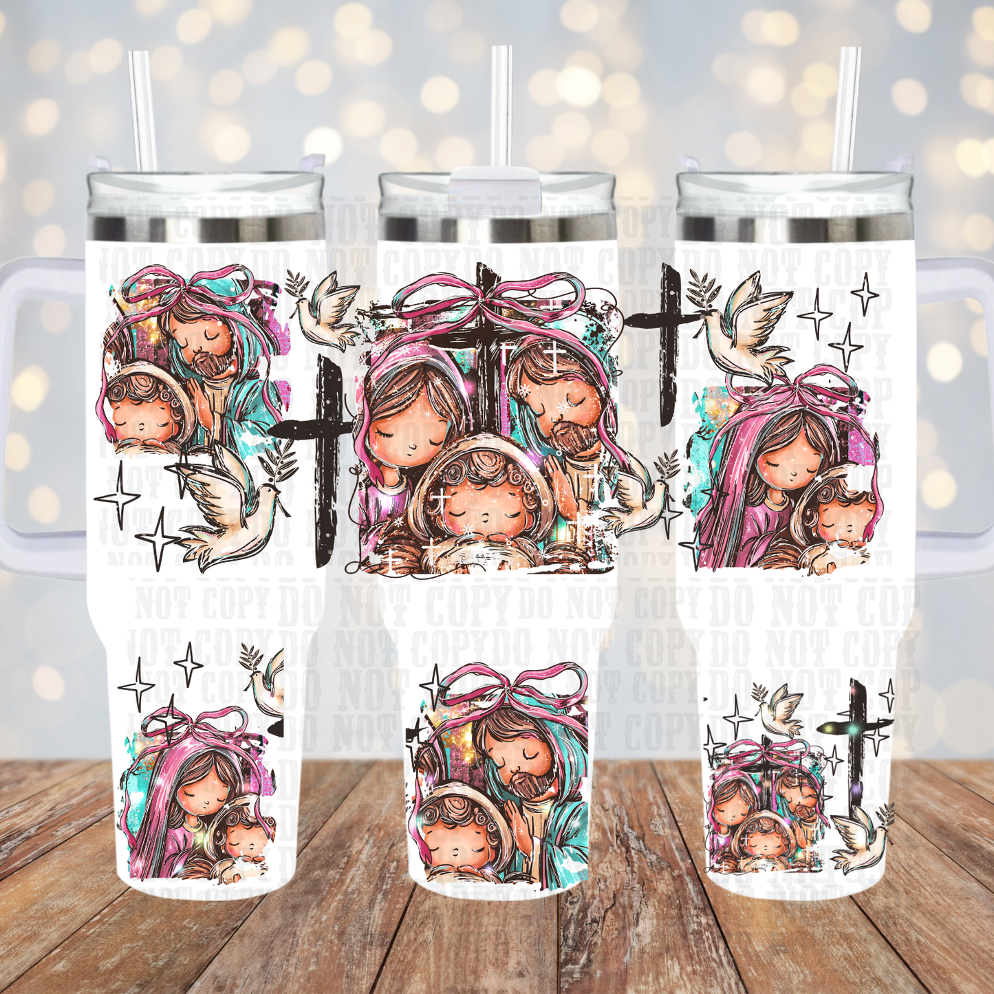 40oz NATIVITY UV DTF CUP WRAP