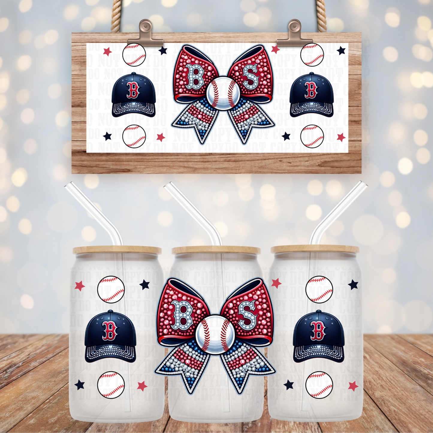 COQUETTE BOSTON BOW UV DTF CUP WRAP -SHOP EXCLUSIVE BY LILLY C.