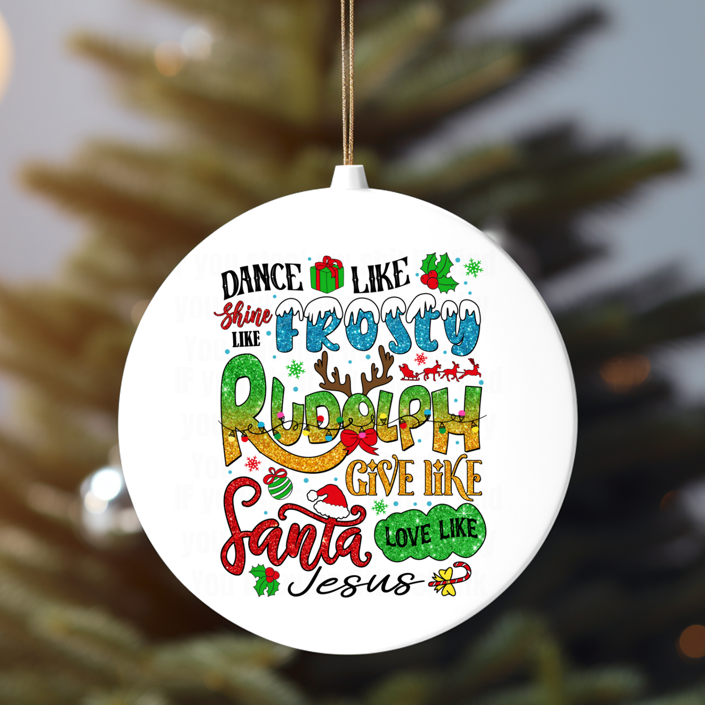 DANCE LIKE FROSTY UV DTF DECAL