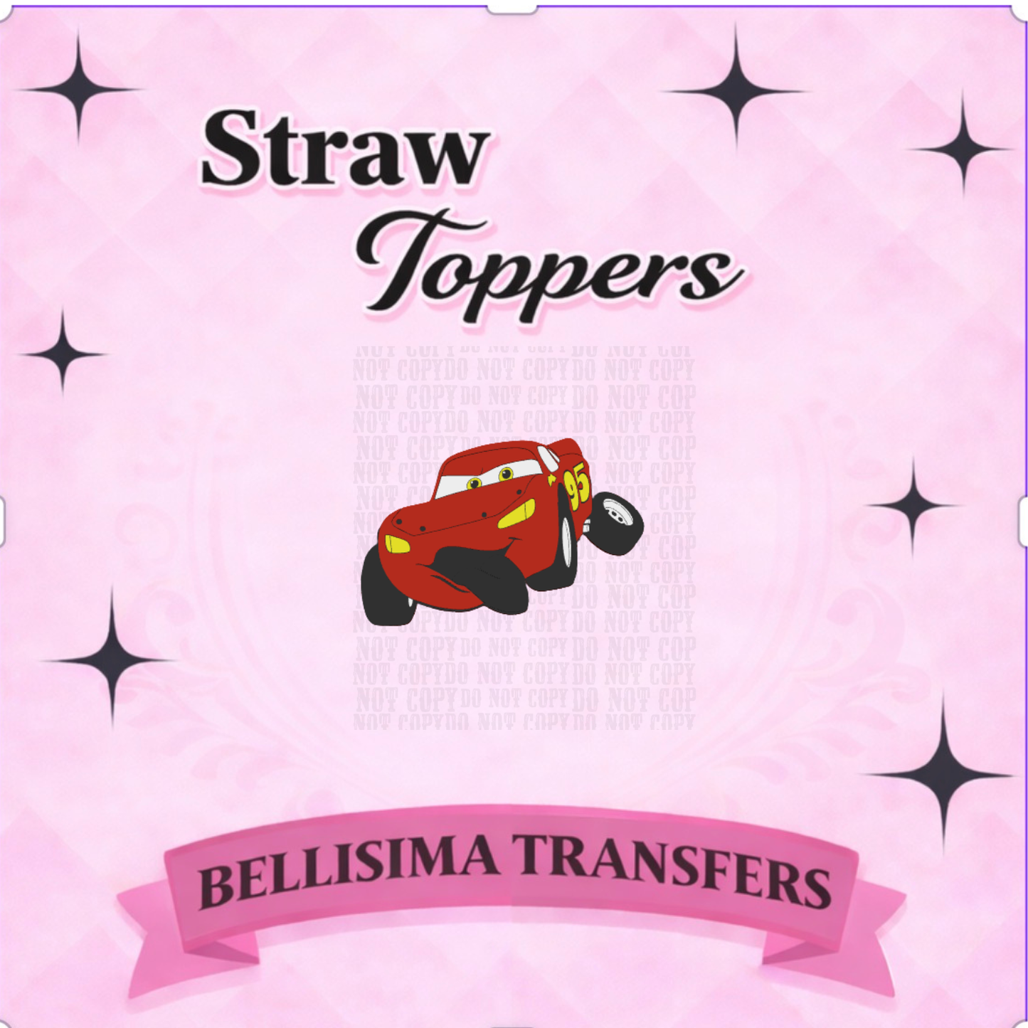 RED CAR Straw Topper – 3D Printed Tumbler Accessory | Standard or Stanley