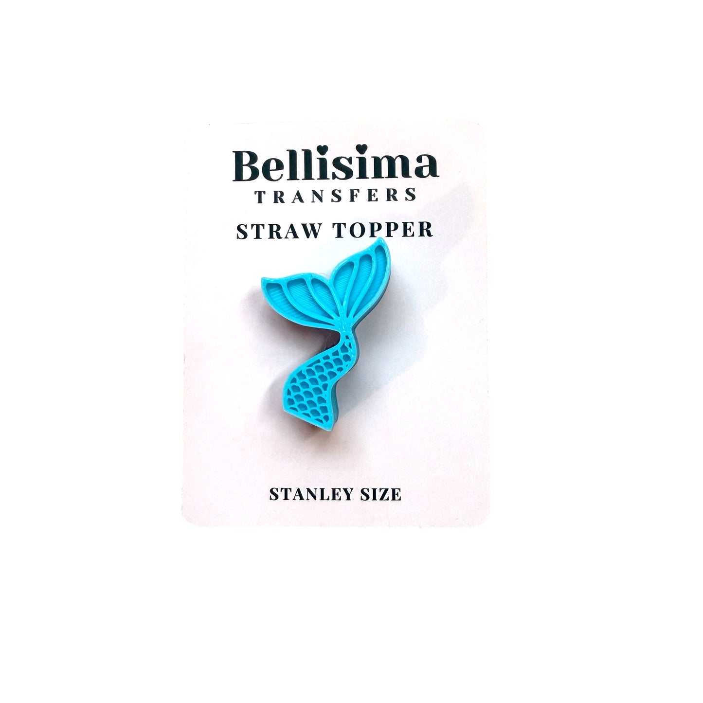 3D Mermaid Tale Straw Topper Standard Size