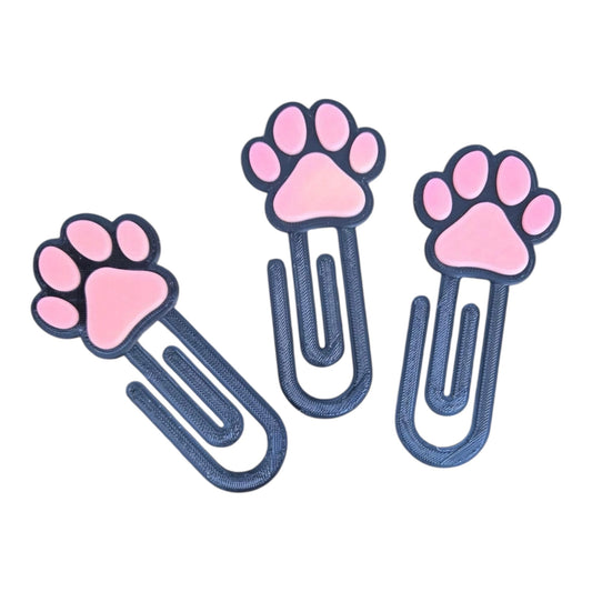 Jumbo 3D Paper Clip Bookmark – Paw Print Bookmarks for Planners, Books & Gifts