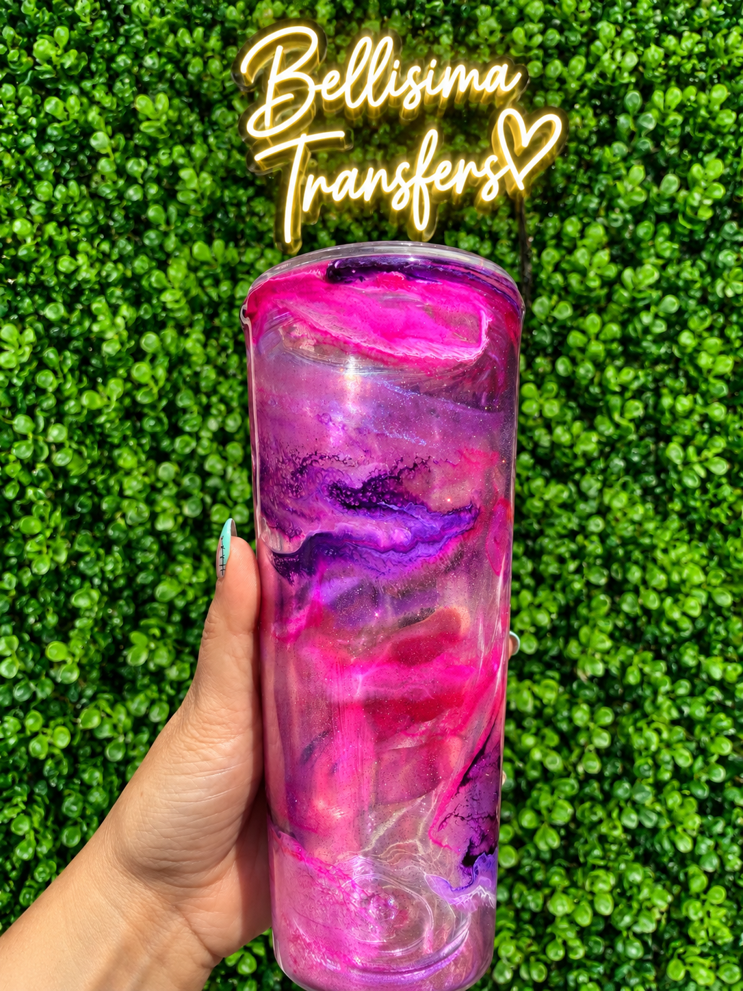 24oz Acrylic Ink Swirl Blank Tumbler – Epoxy Ready DIY Tumbler Blank