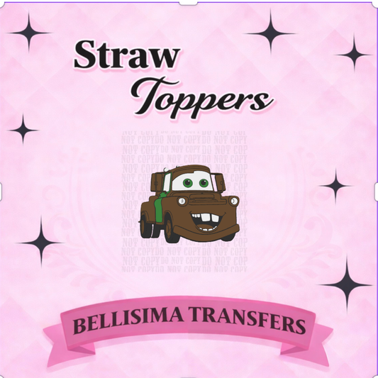 BROWN CAR Straw Topper – 3D Printed Tumbler Accessory | Standard or Stanley