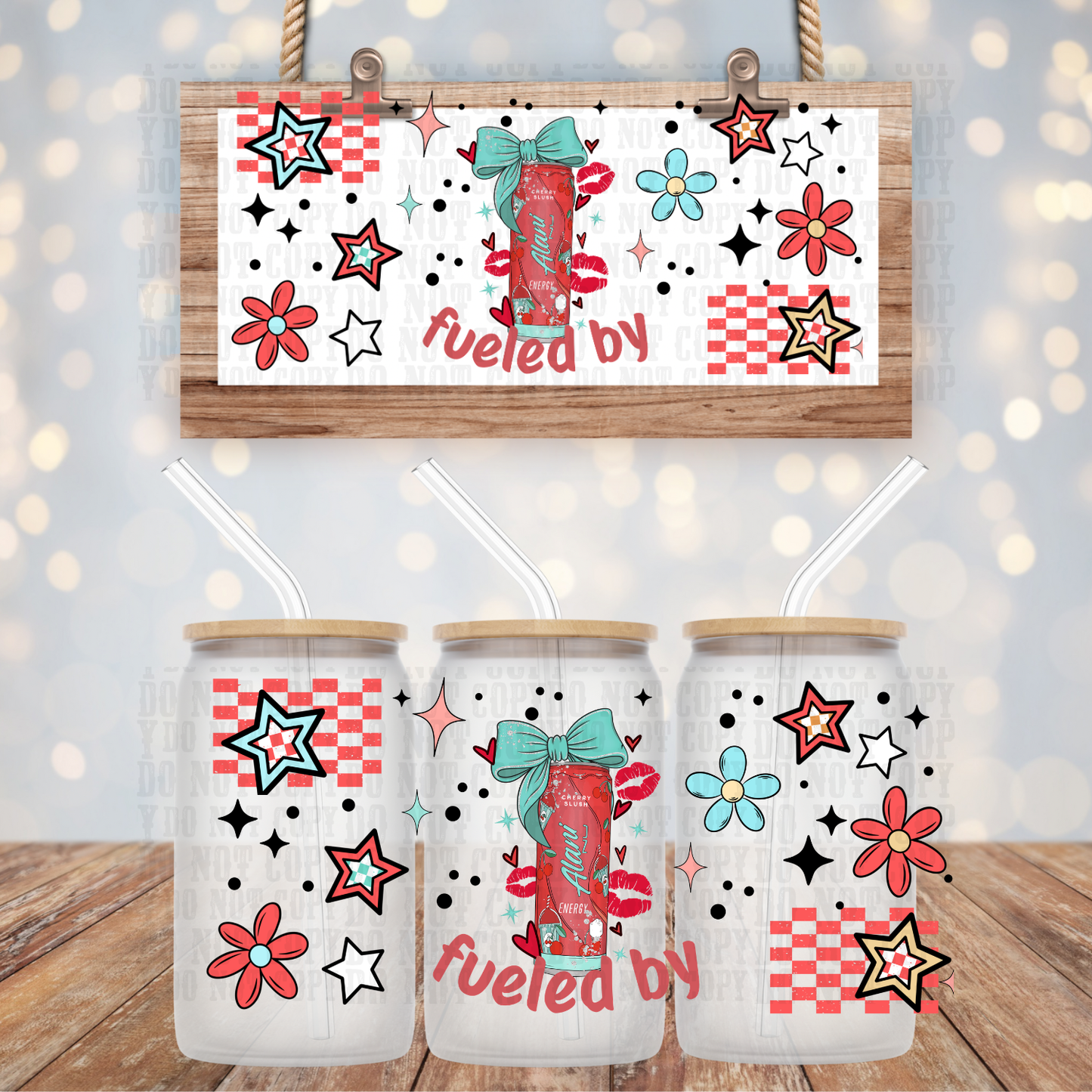 CHERRY SLUSH UV DTF CUP WRAP - SHOP EXCLUSIVE