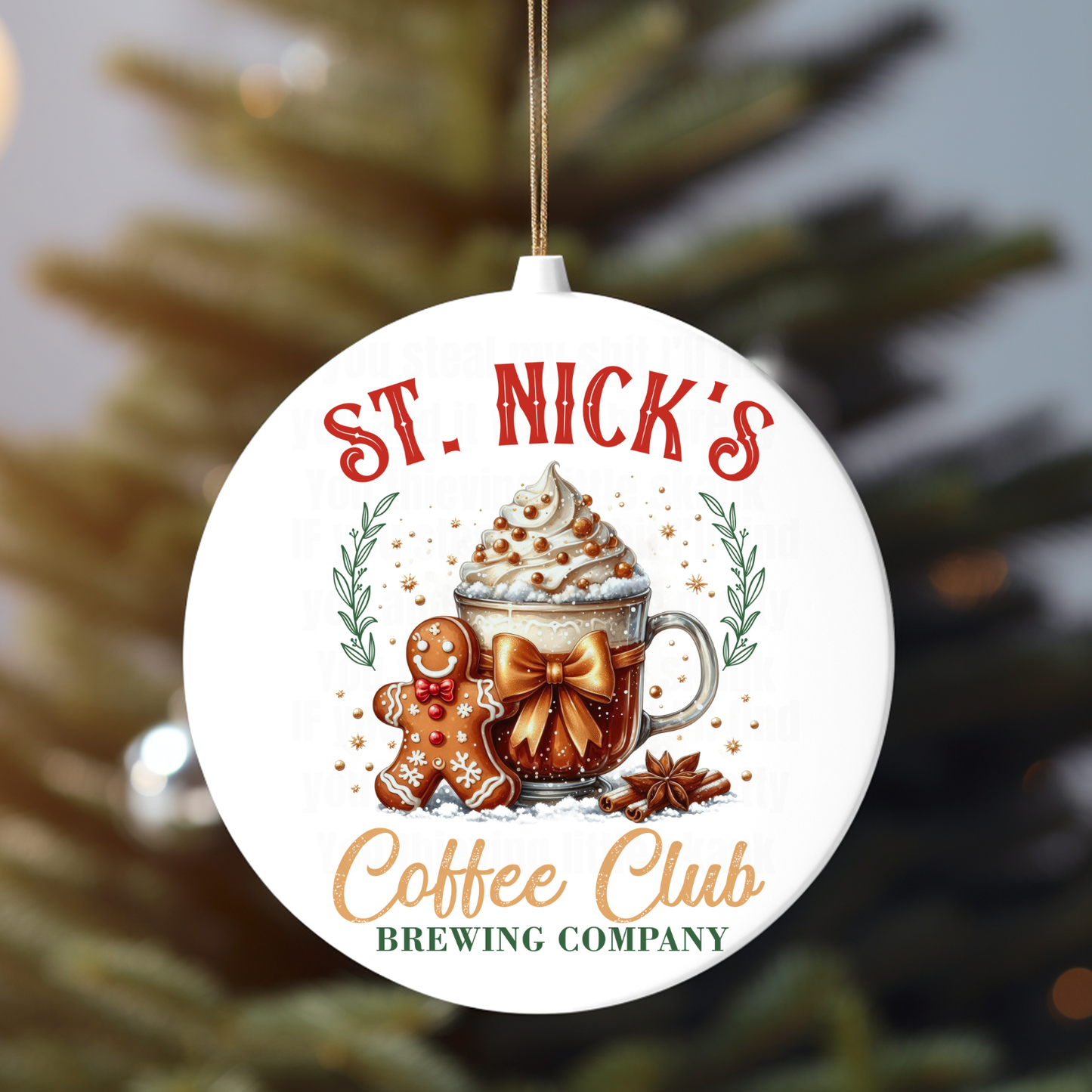 ST NICK'S COFFEE CLUB UV DTF DECAL