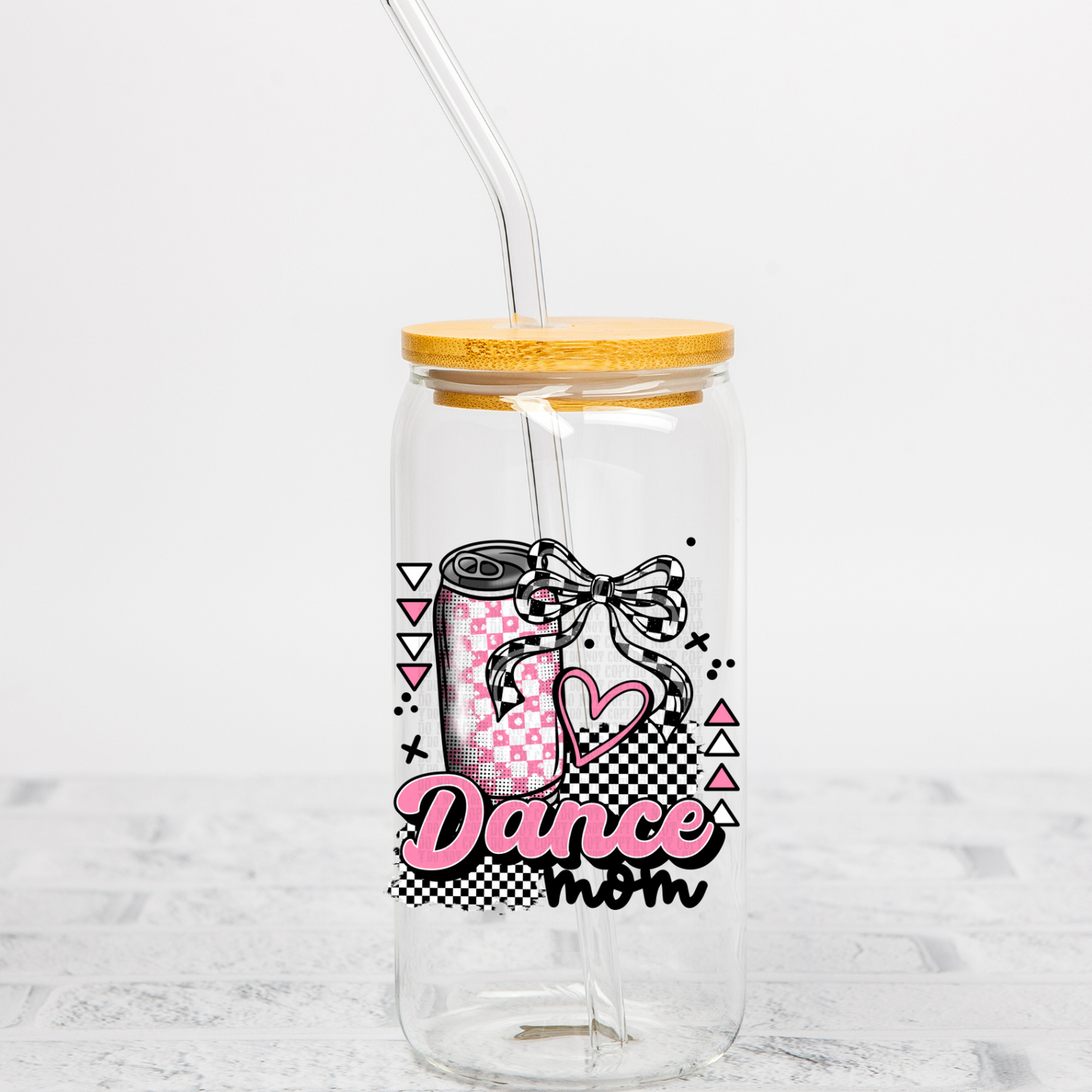 DANCE MOM CHECKERED UV DTF DECAL