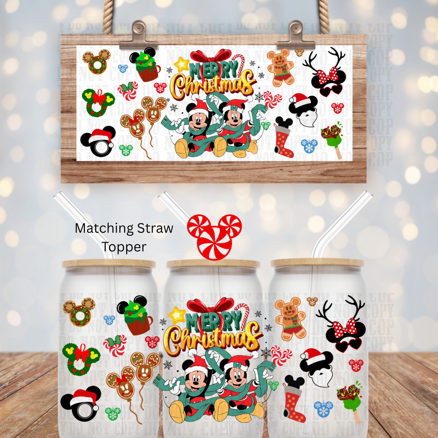 MAGICAL MERRY CHRISTMAS UV DTF CUP WRAP