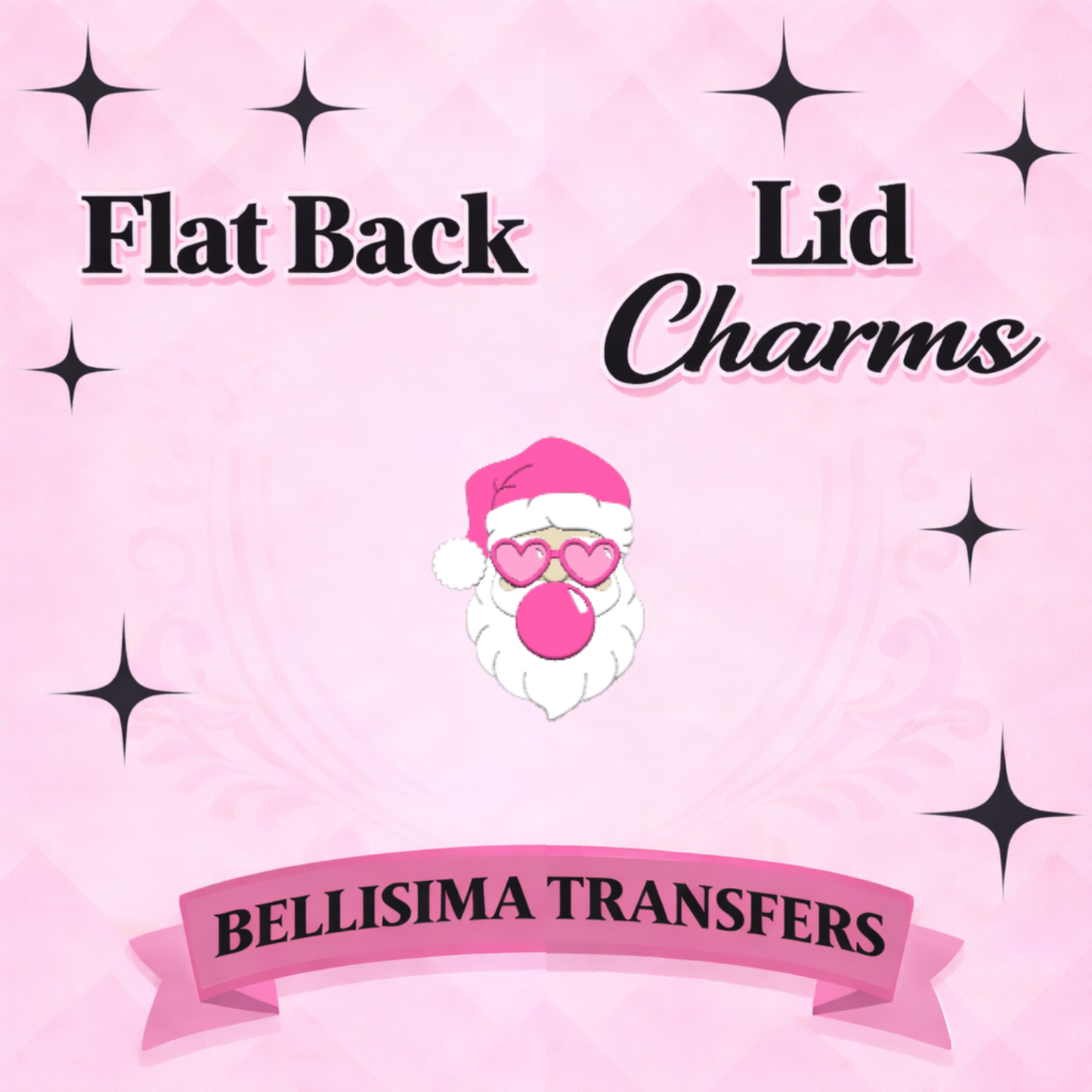 BUBBLE SANTA FLAT BACK CHARM