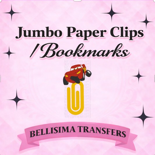 RED CAR Jumbo Paperclip Bookmark | Cute Checkered Planner Clip