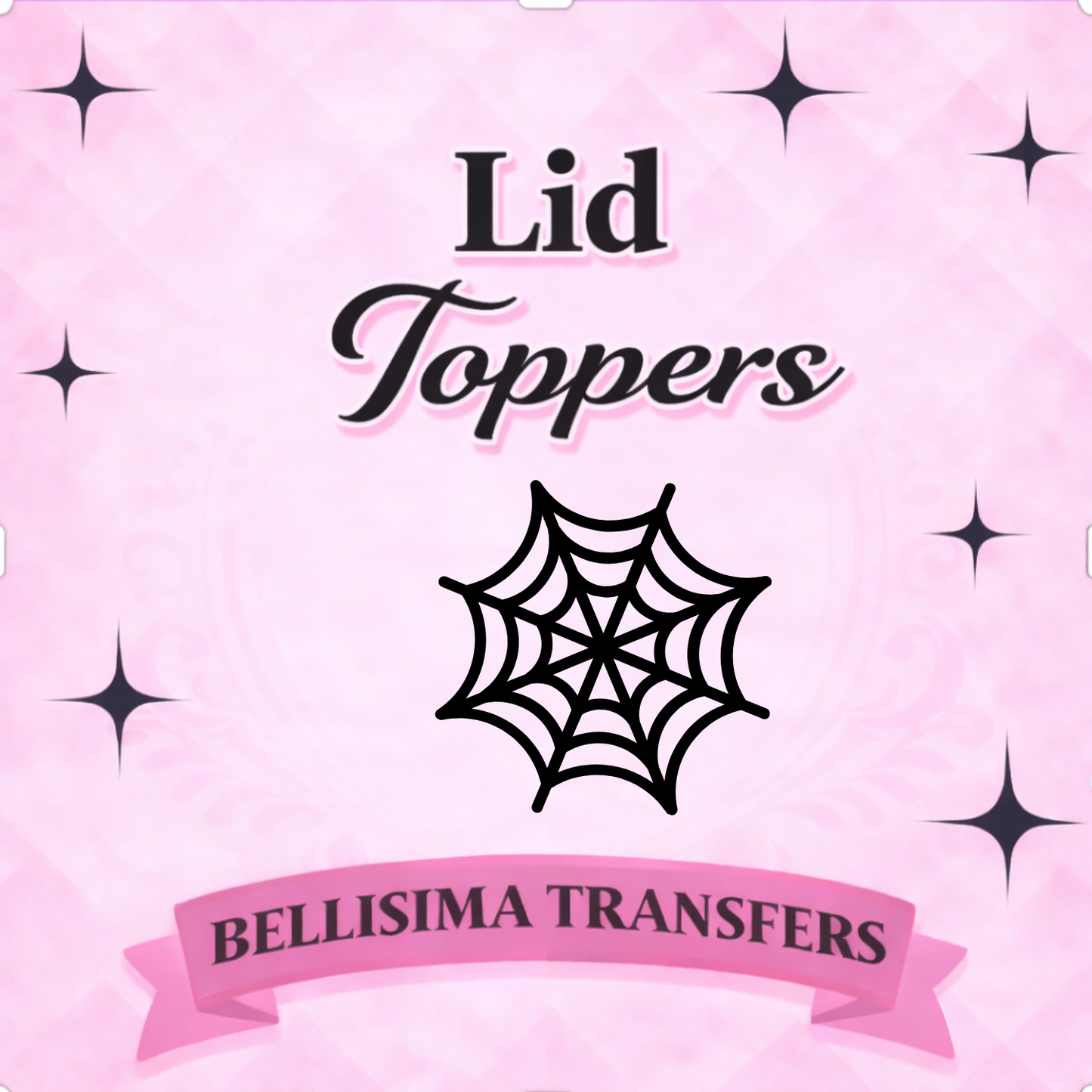 SPIDER WEB Flat Back Lid Charms