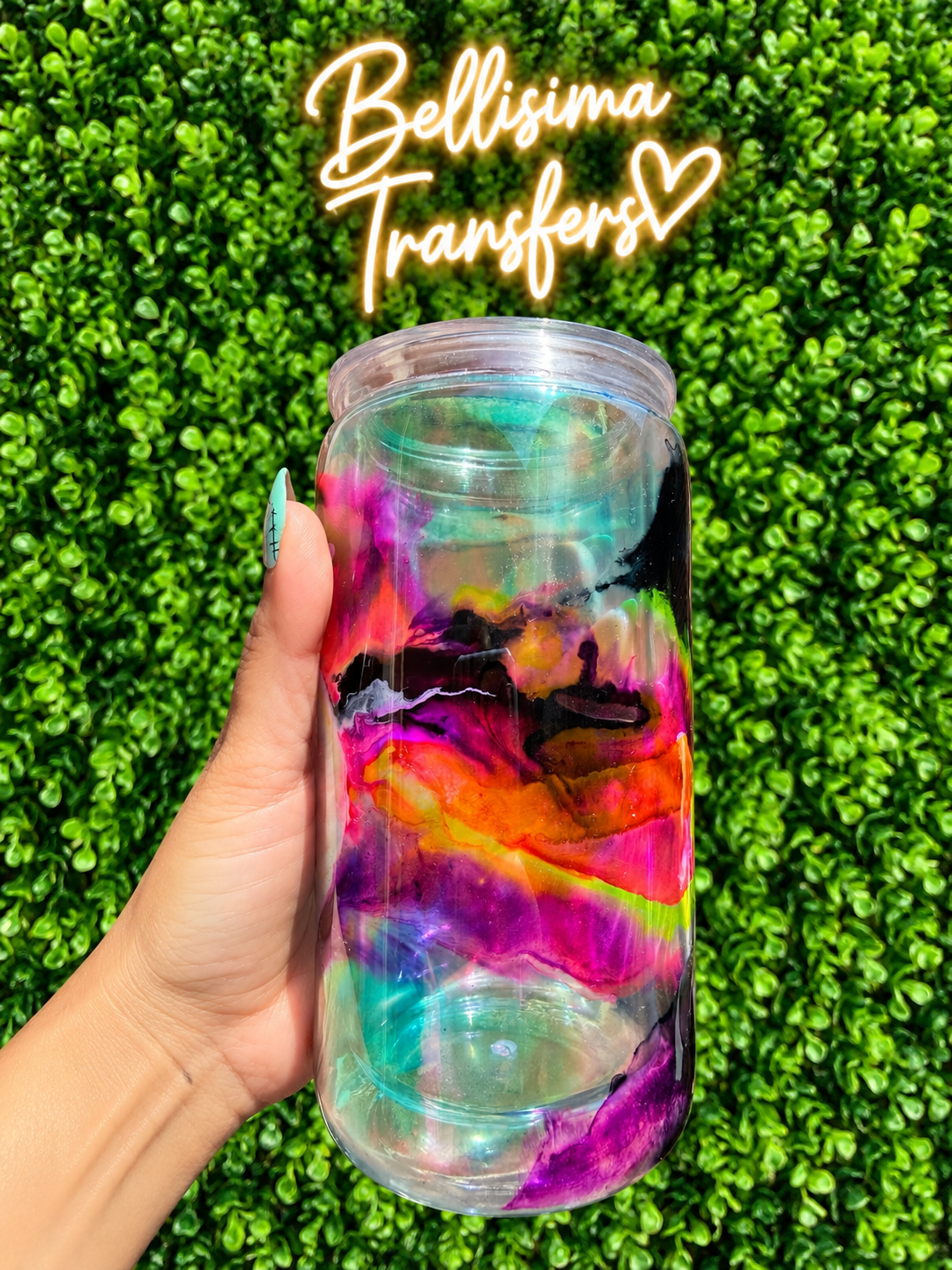 16oz Acrylic Ink Swirl Blank Tumbler – Epoxy Ready DIY Tumbler Blank