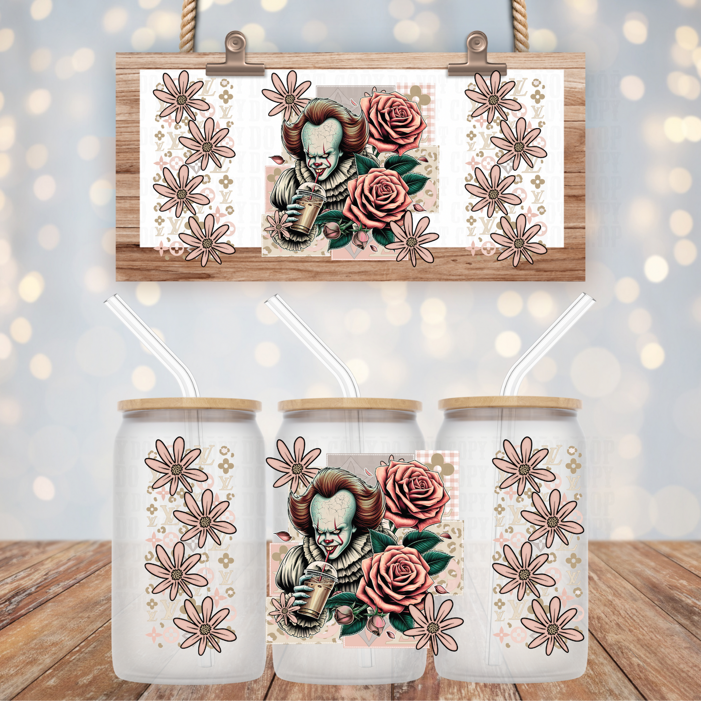 INSPIRED CLOWN UV DTF CUP WRAP