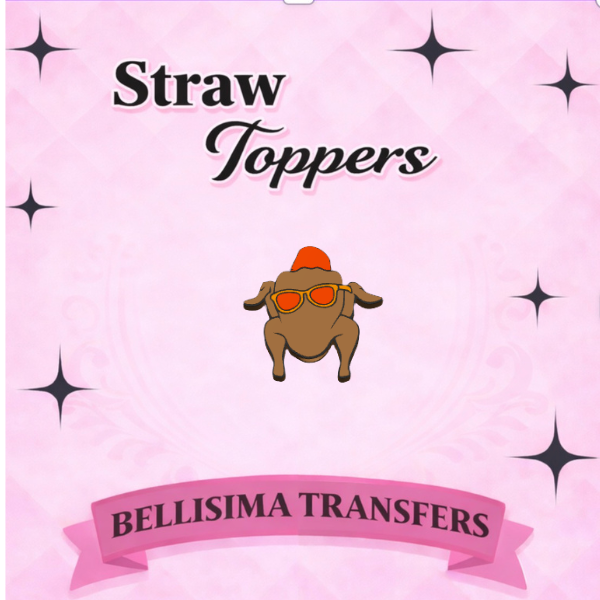 3D FRIENDS TURKEY Straw Topper Standard or Stanley