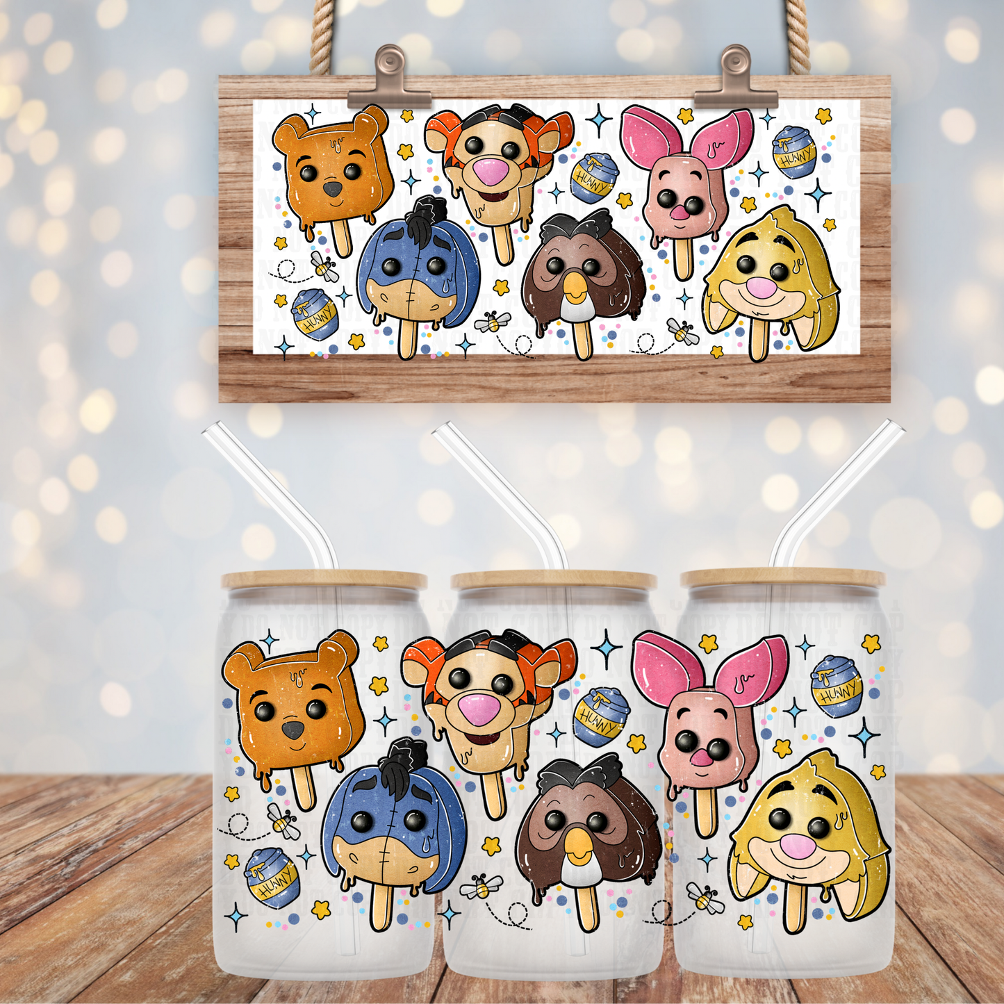 BEAR GANG POPS UV DTF CUP WRAP