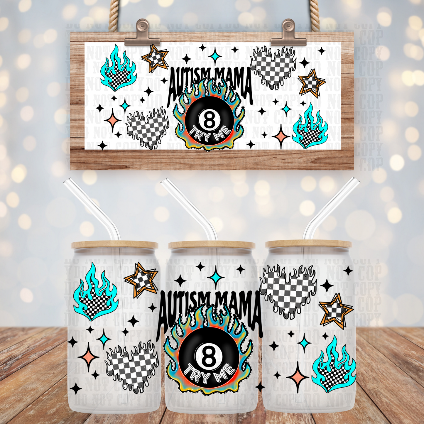 AUTISM MAMA UV DTF CUP WRAP - SHOP EXCLUSIVE