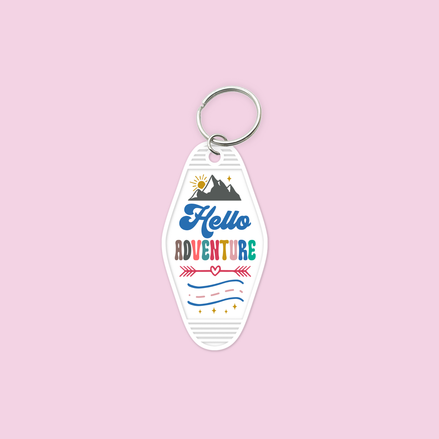 Adventure UV DTF Motel Keychain