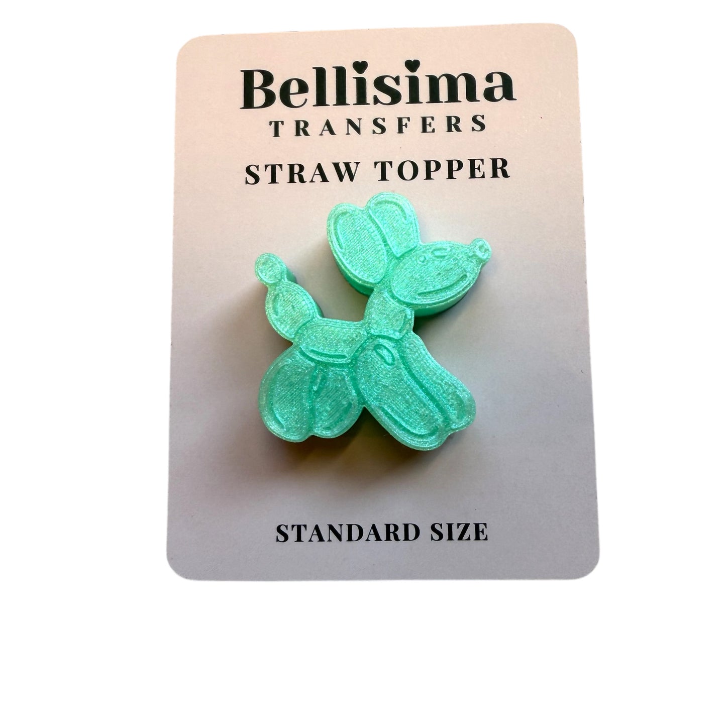 3D Ballon Pup STRAW TOPPER Standard