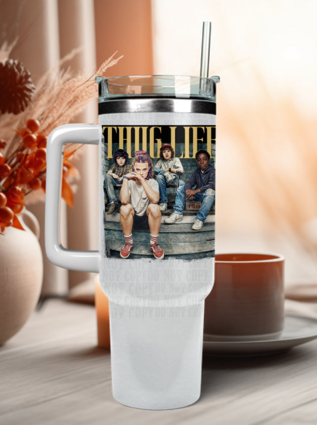 40 oz Thug Strangers UV DTF CUP DECAL