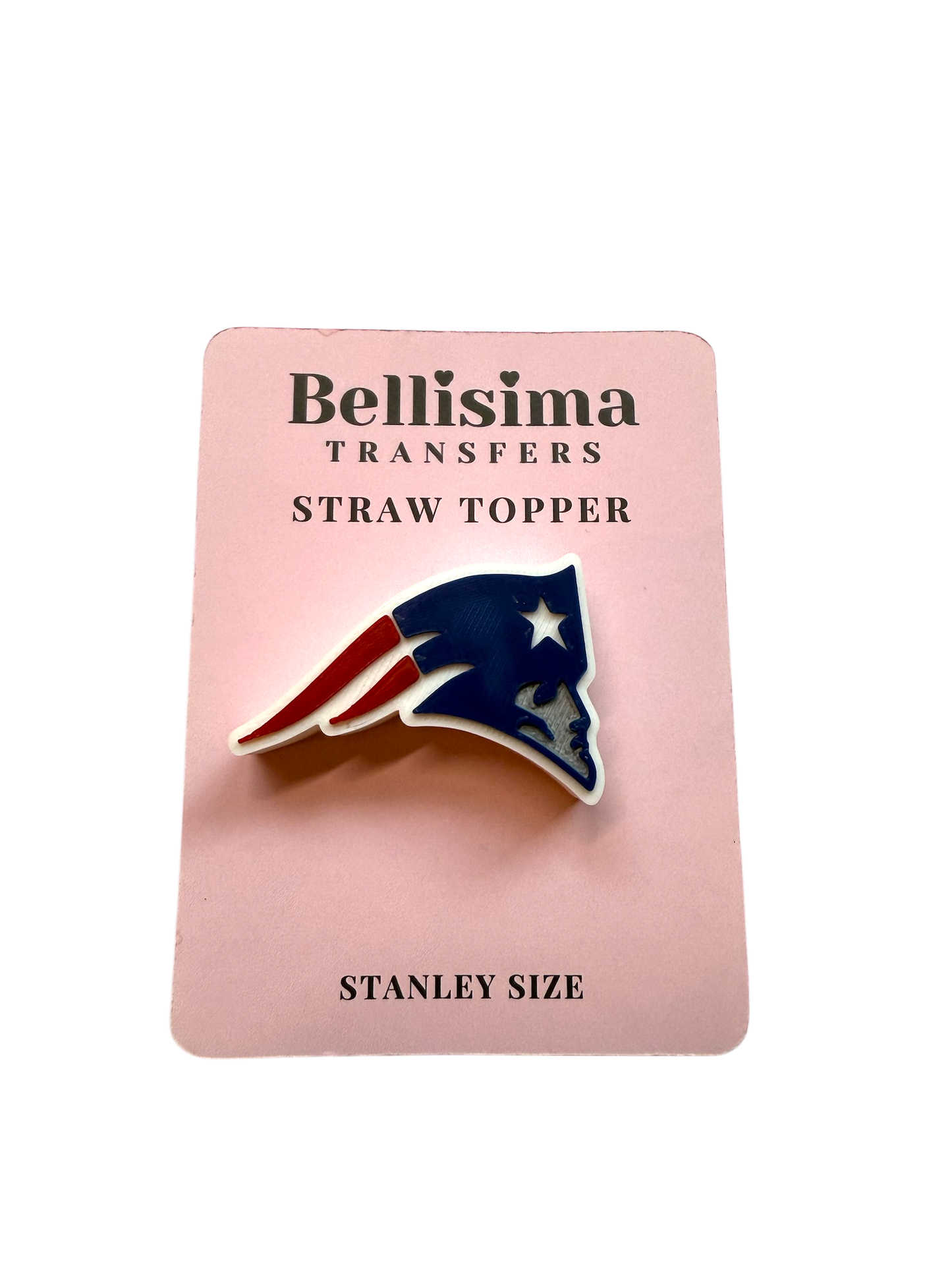 3D PATRIOTS STRAW TOPPER Standard or Stanley