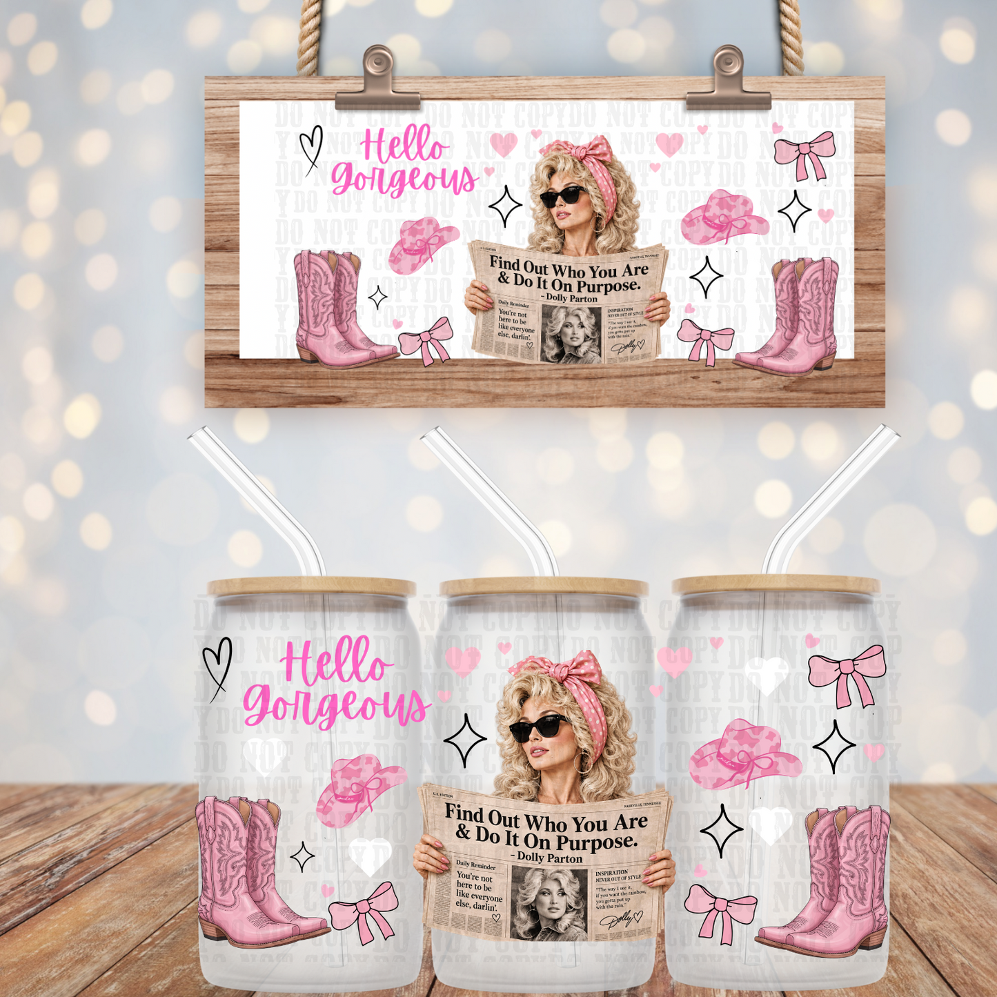 BE A DOLLY UV DTF CUP WRAP