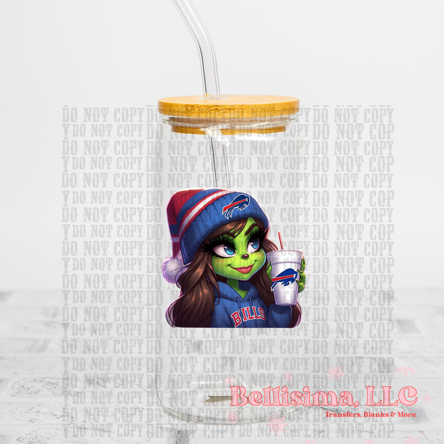 Bills Green Girl UV DTF Decal