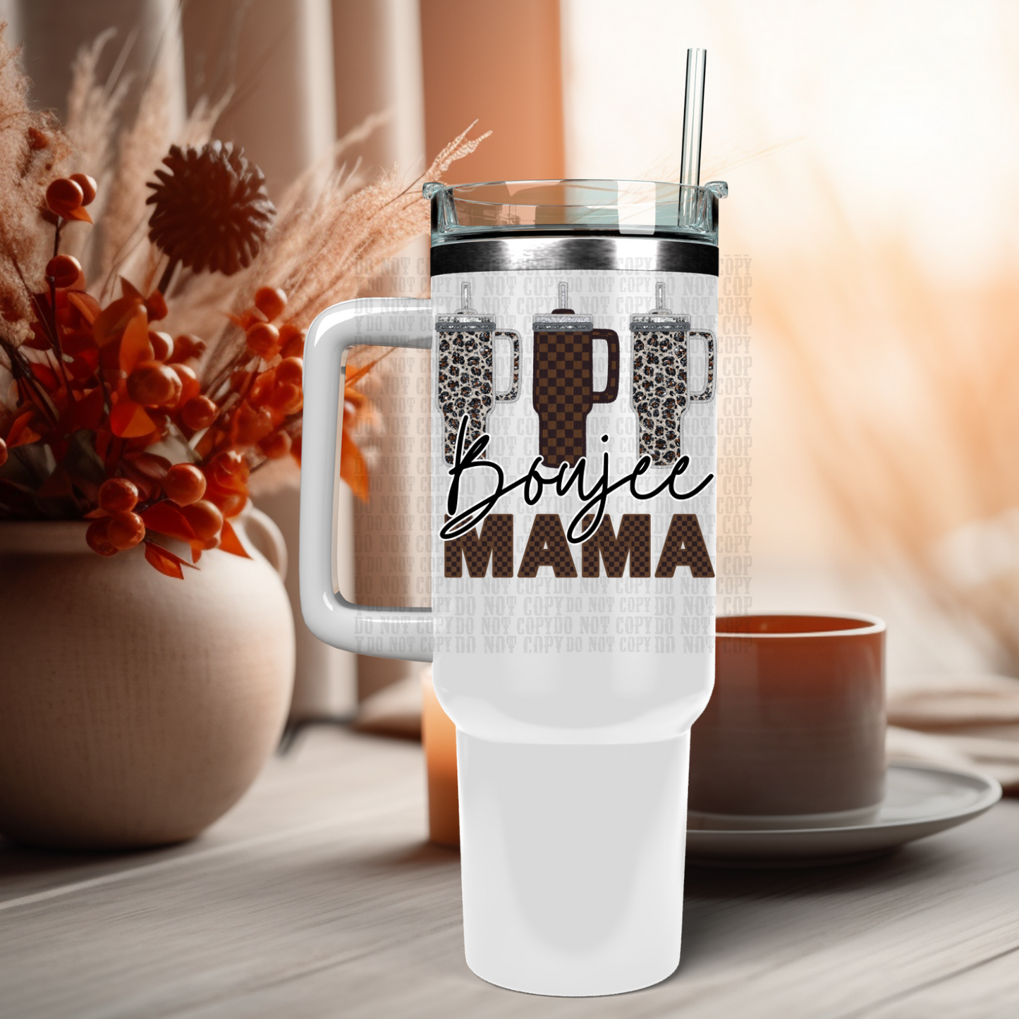 Boojee Mama Faux Glitter UV DTF Decal