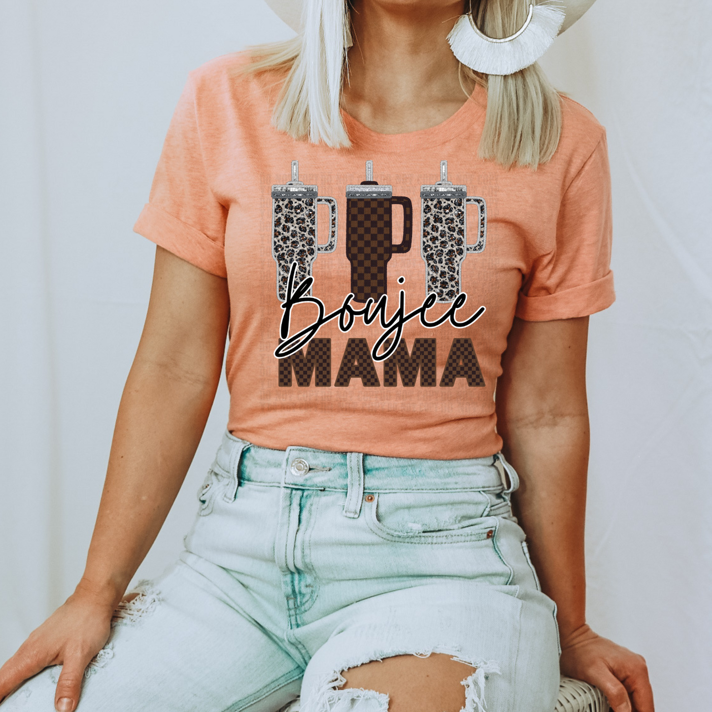 Boujee Mama Faux Glitter DTF
