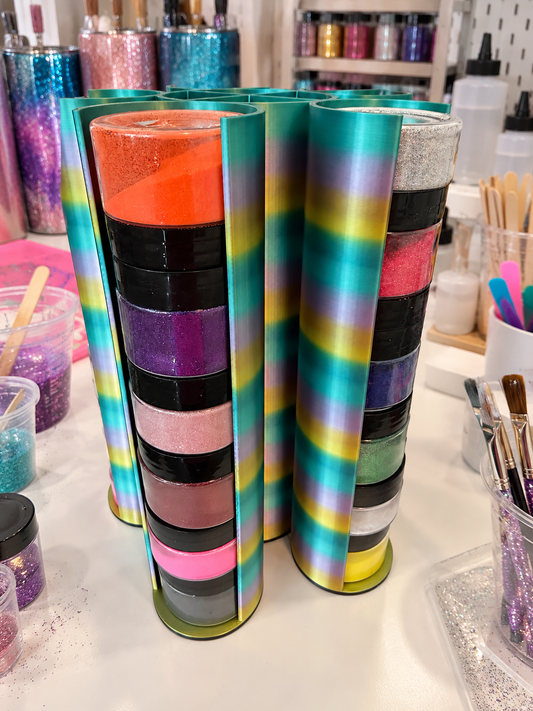 Glitter Jar Storage Organizer – Standard, Medium & Mini | Craft Desk Storage