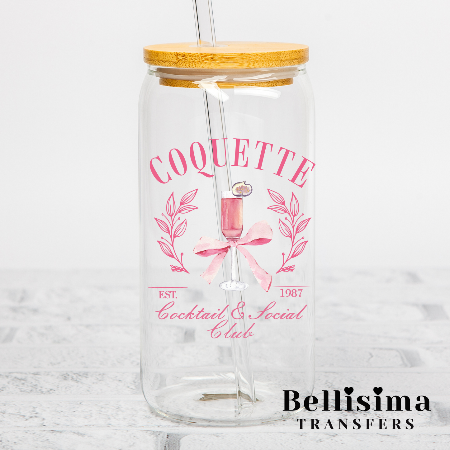 Coquette Cocktail Club UV DTF Decal