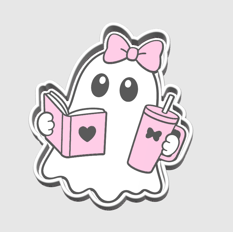 BOOK GHOST Trinket Tray | Cute 3D Printed Catch-All Dish