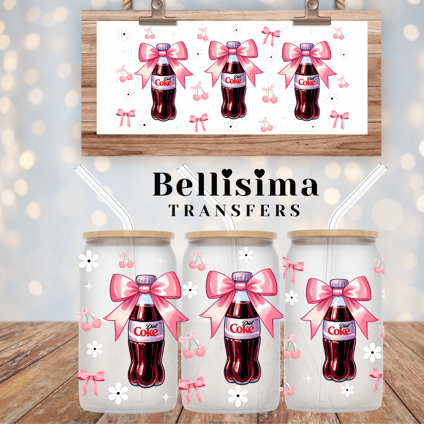 Diet Coke UV DTF Cup Wrap