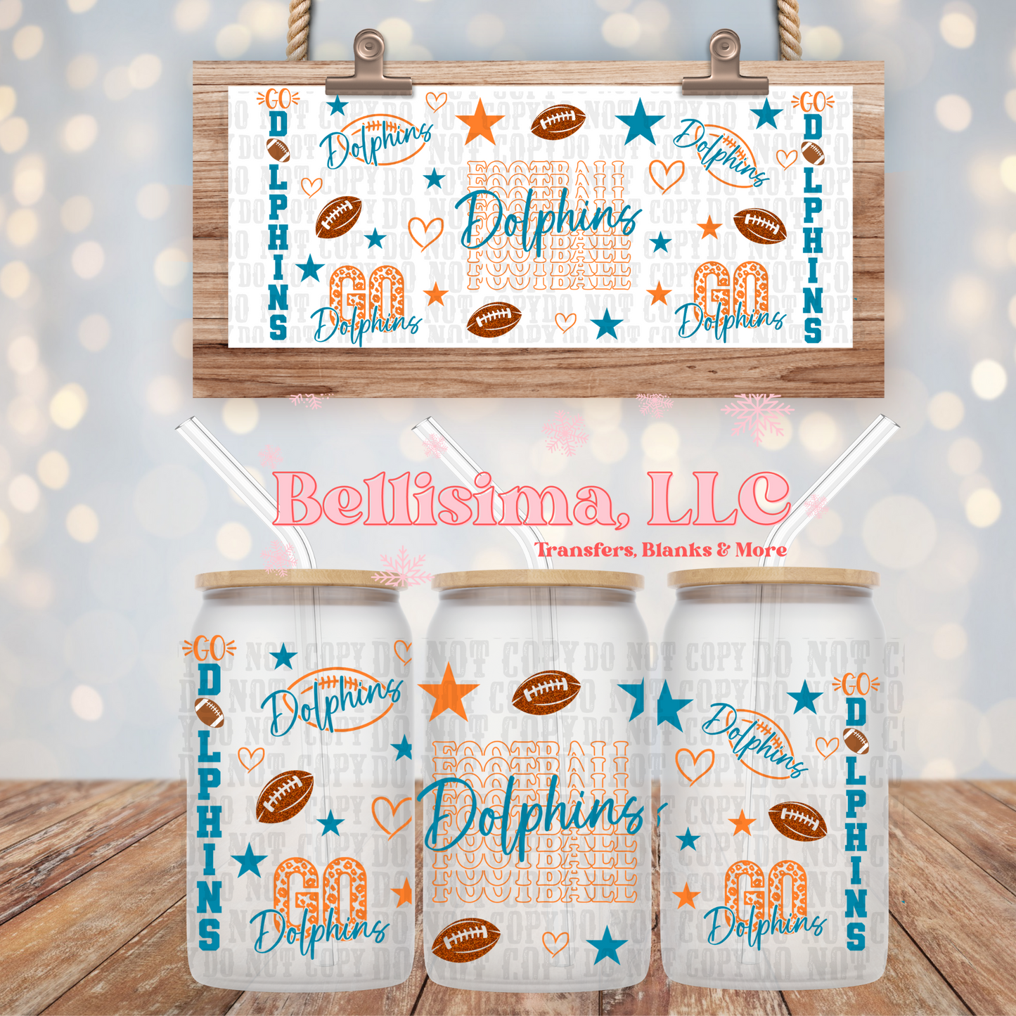 Dolphin UV DTF Cup Wrap