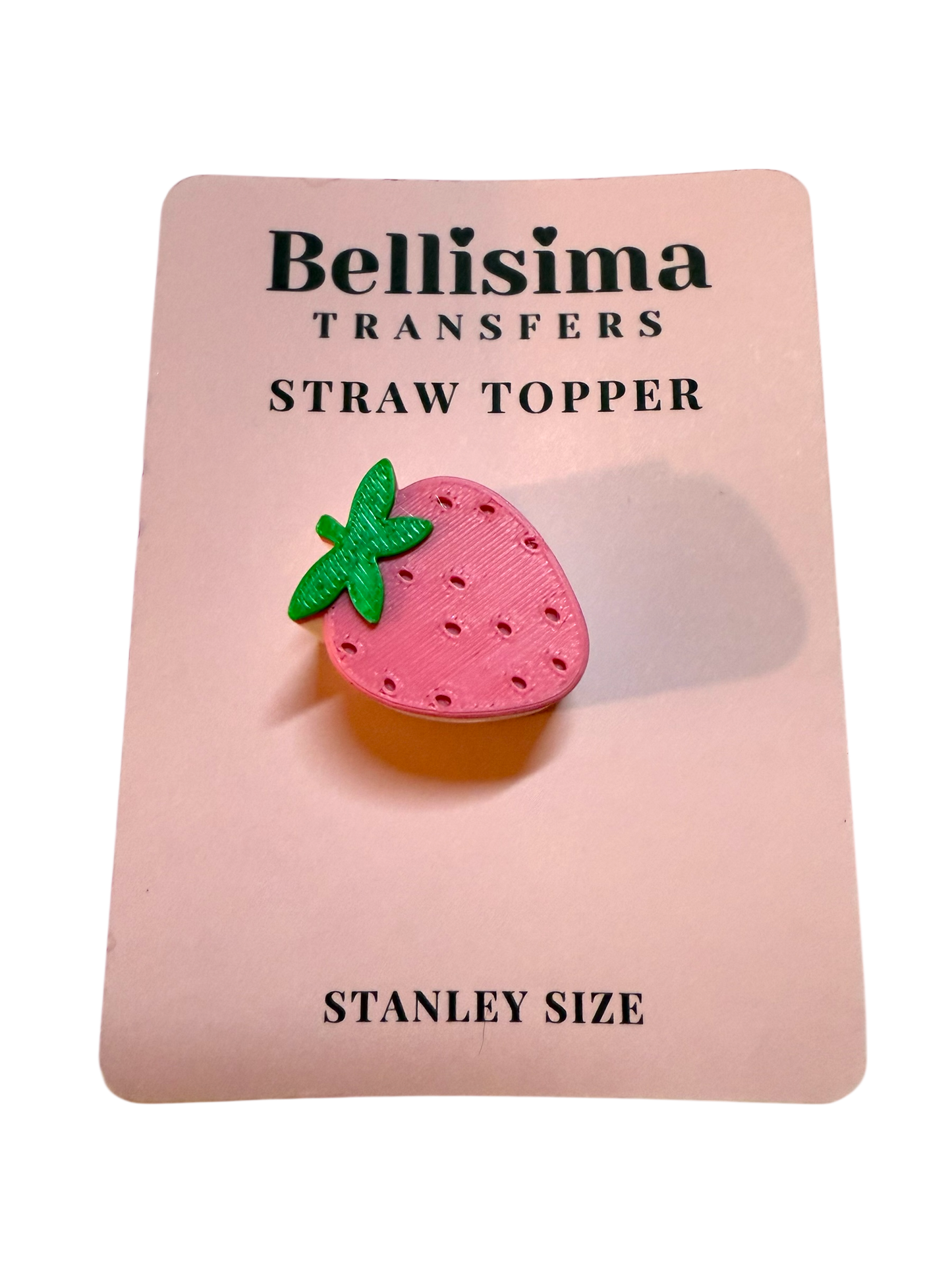 CUTESY STRAWBERRY Straw Topper – 3D Printed Tumbler Accessory | Standard or STANLEY