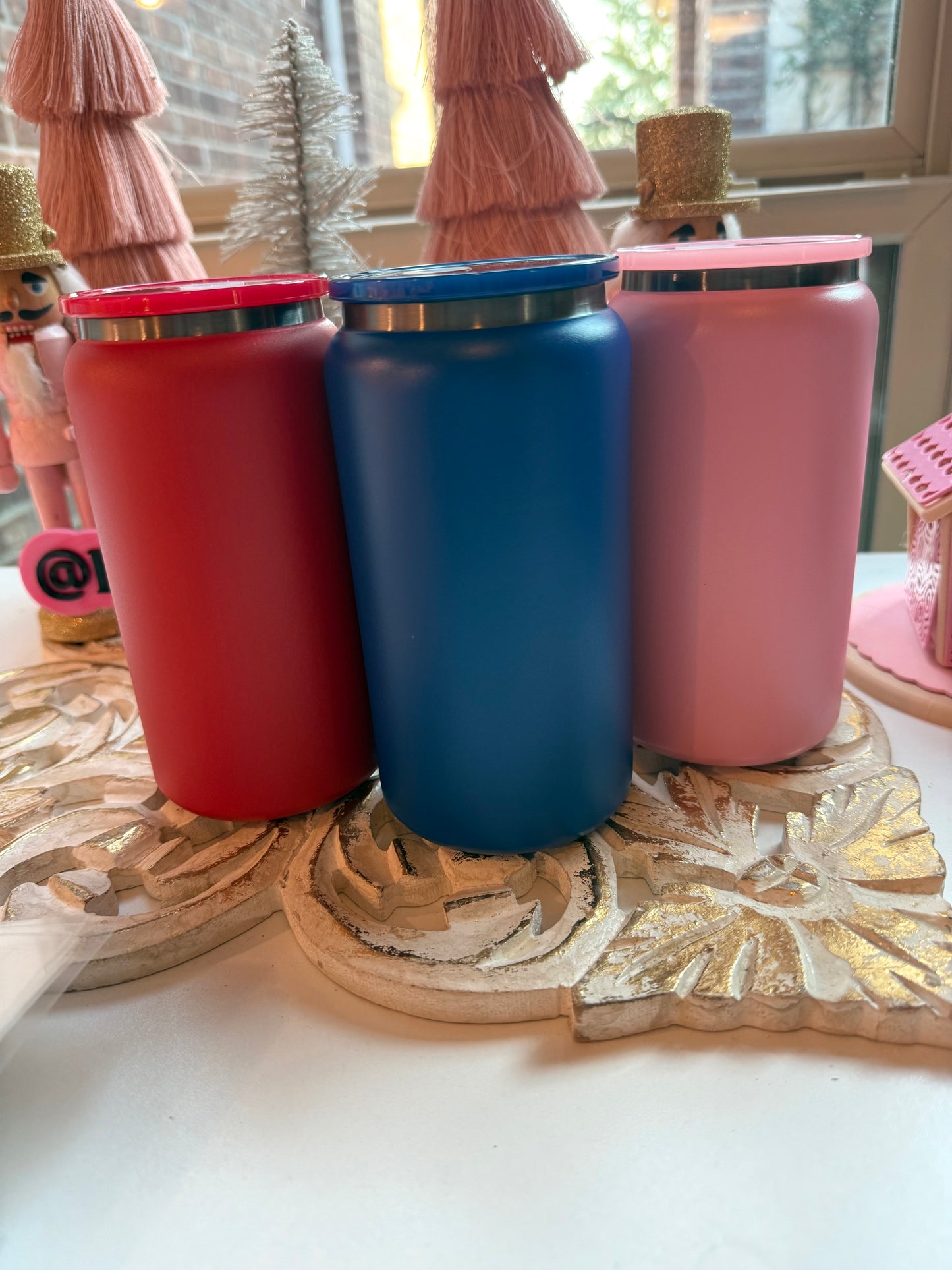 16oz POWDER COATED INSULATED TUMBLERS