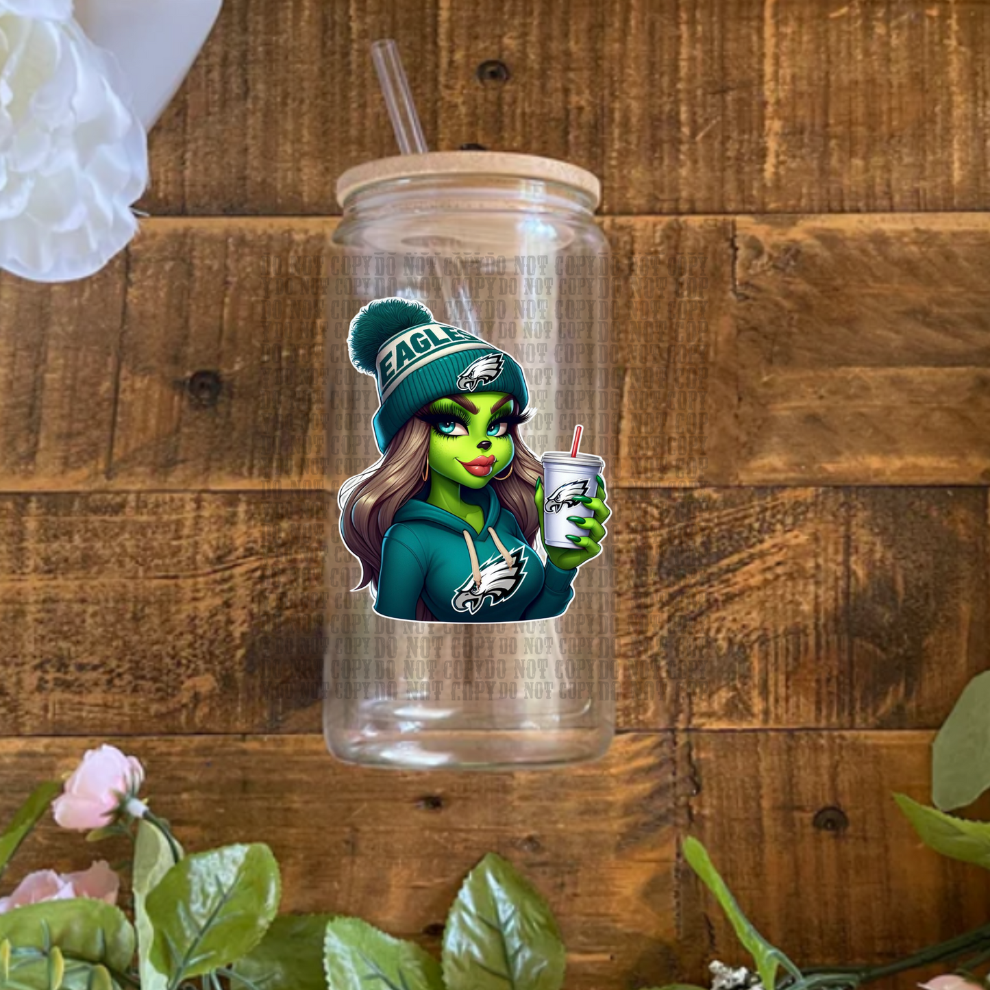 Eagles Green Girl UV DTF Decal