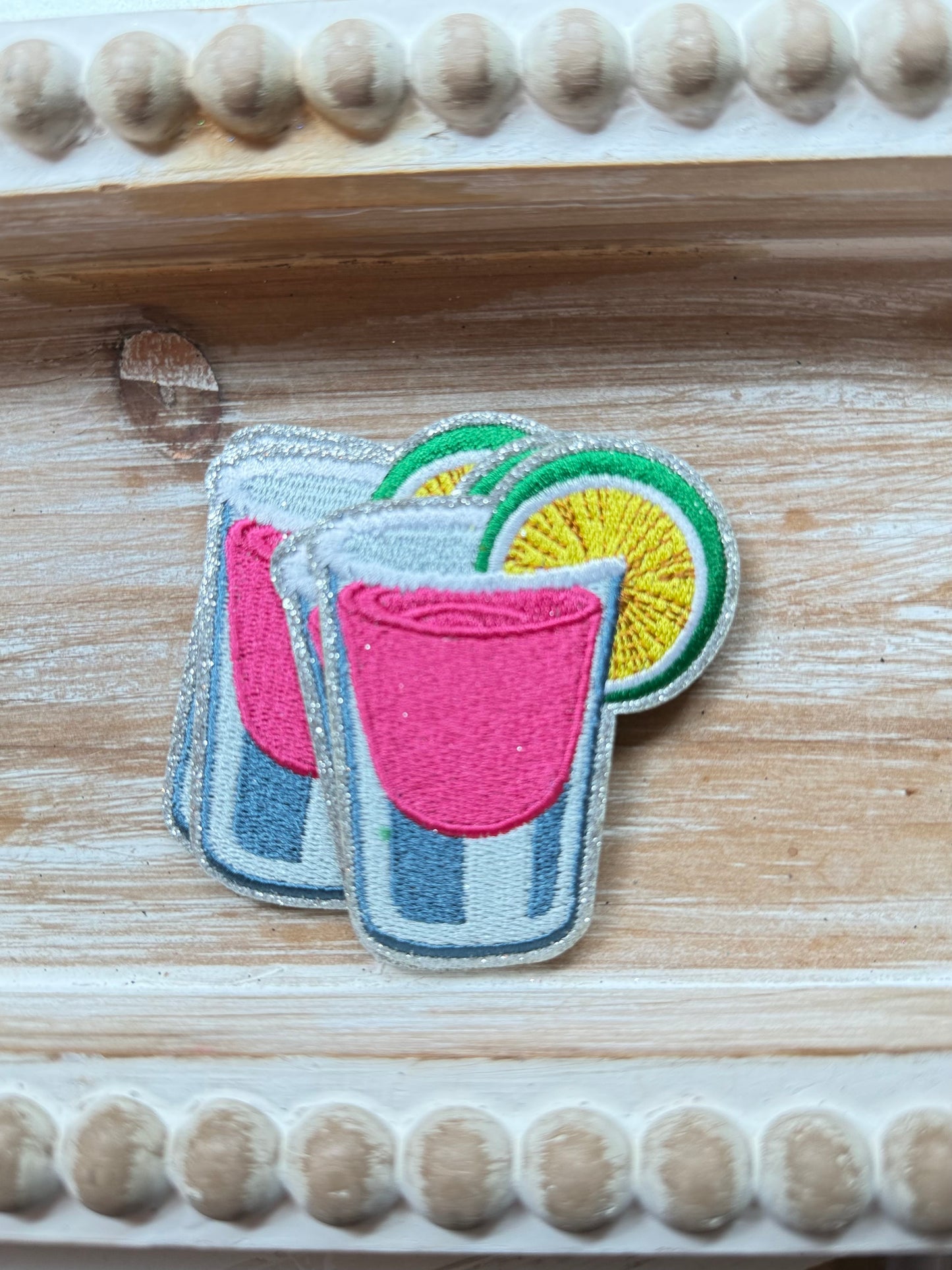 Neon Pink Shot Glass Patch