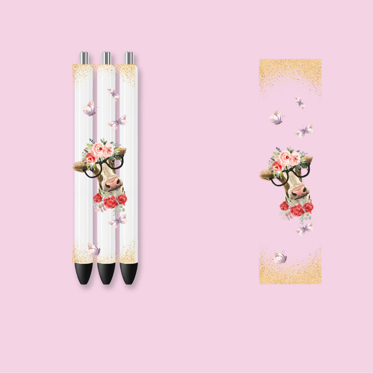 Far Sided Cow UV DTF Pen Wrap