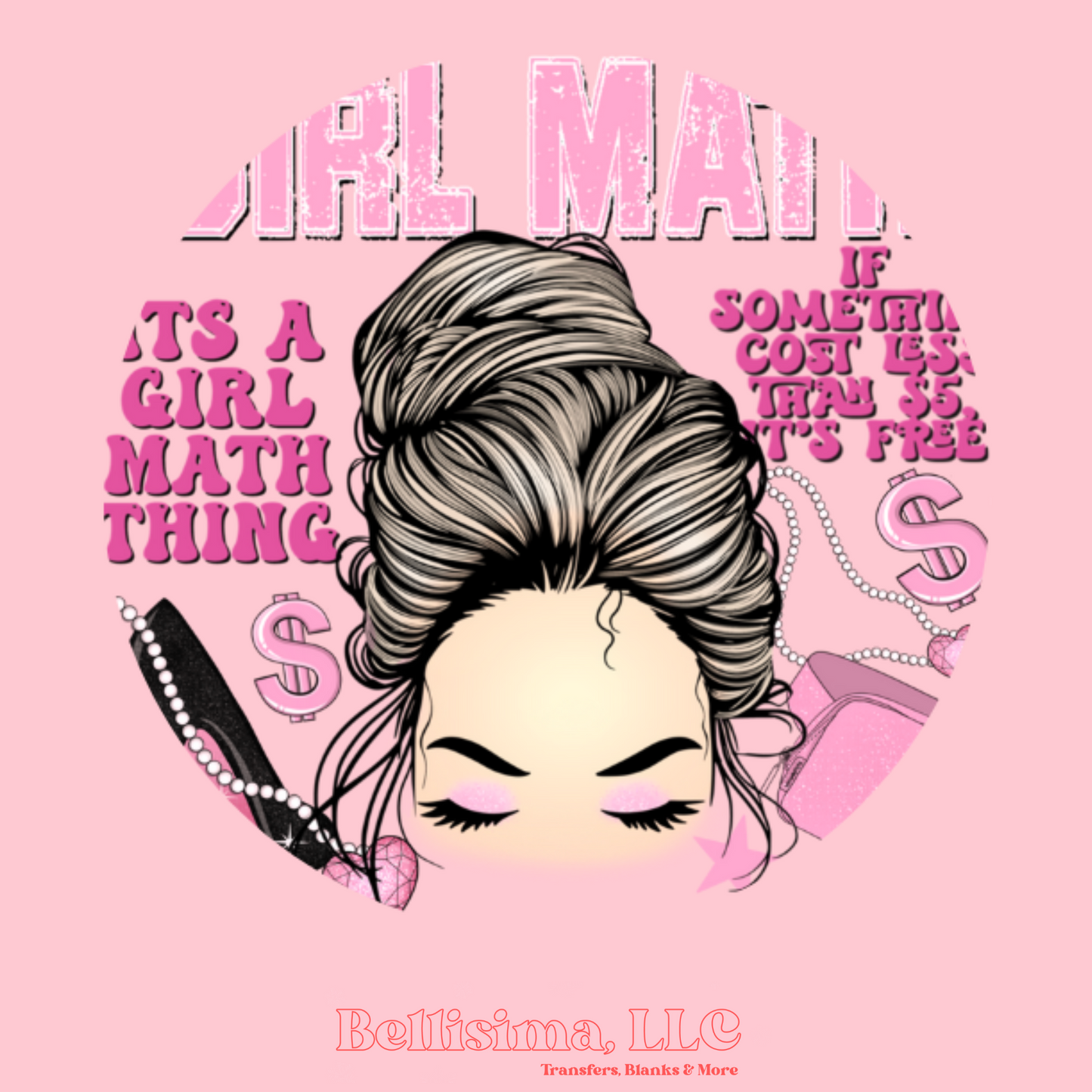 Girl Math UV DTF Lid Decal