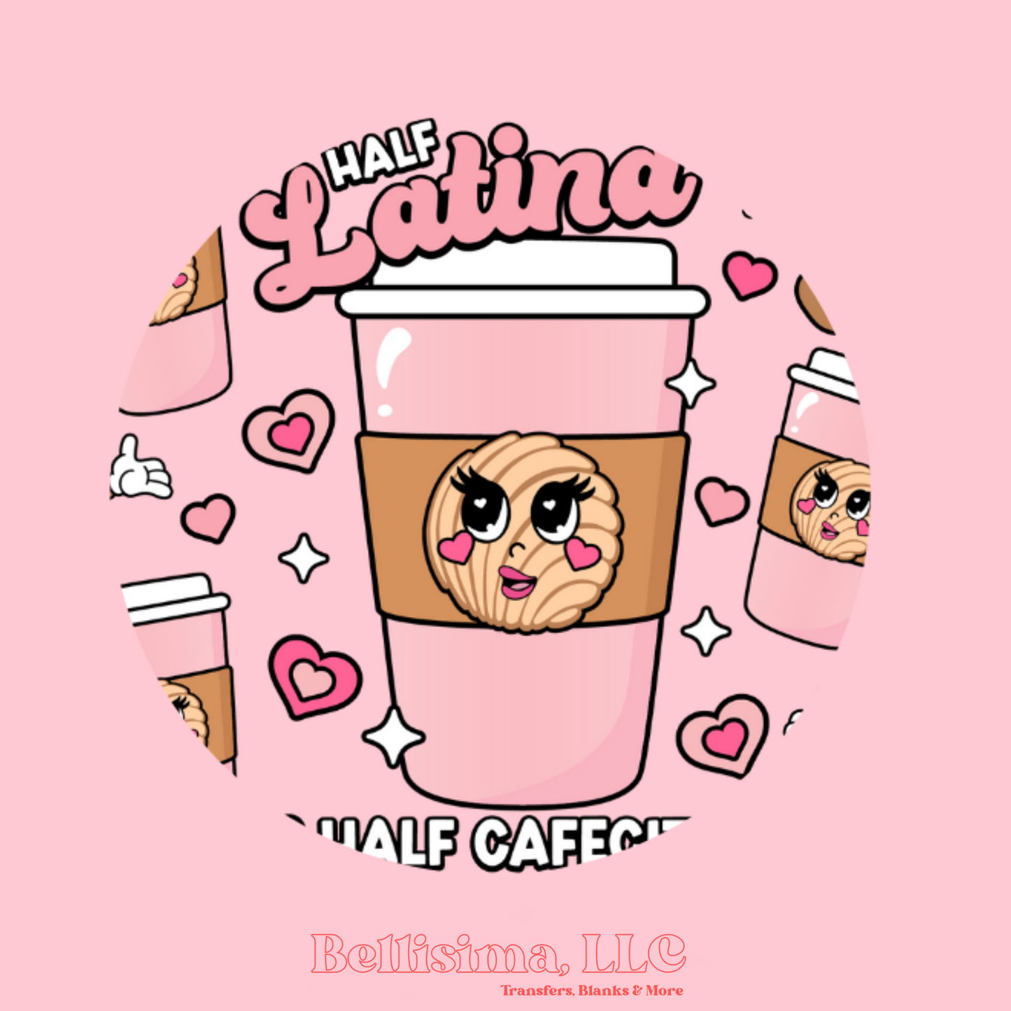 Half Latina UV DTF Lid Decal