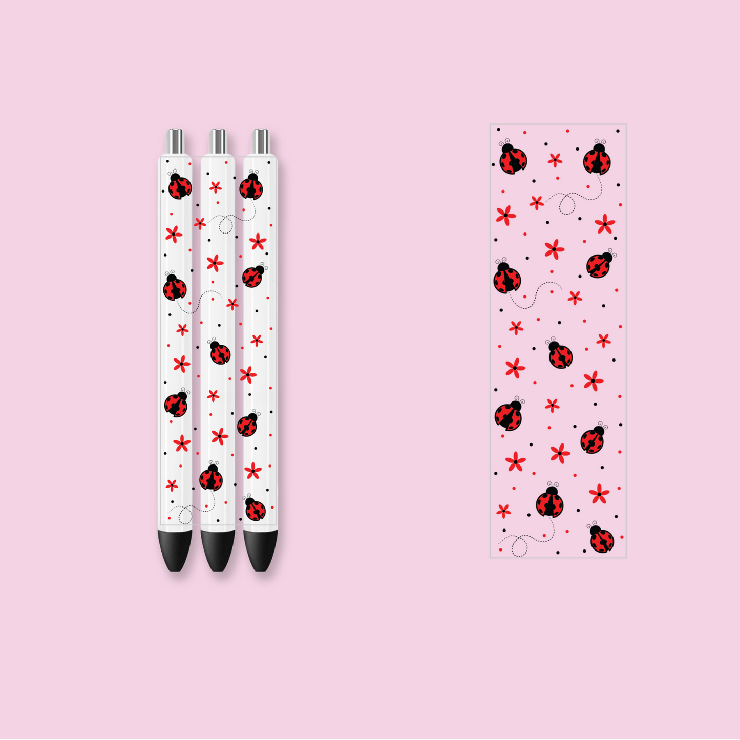 Lady Bugs UV DTF Pen Wrap