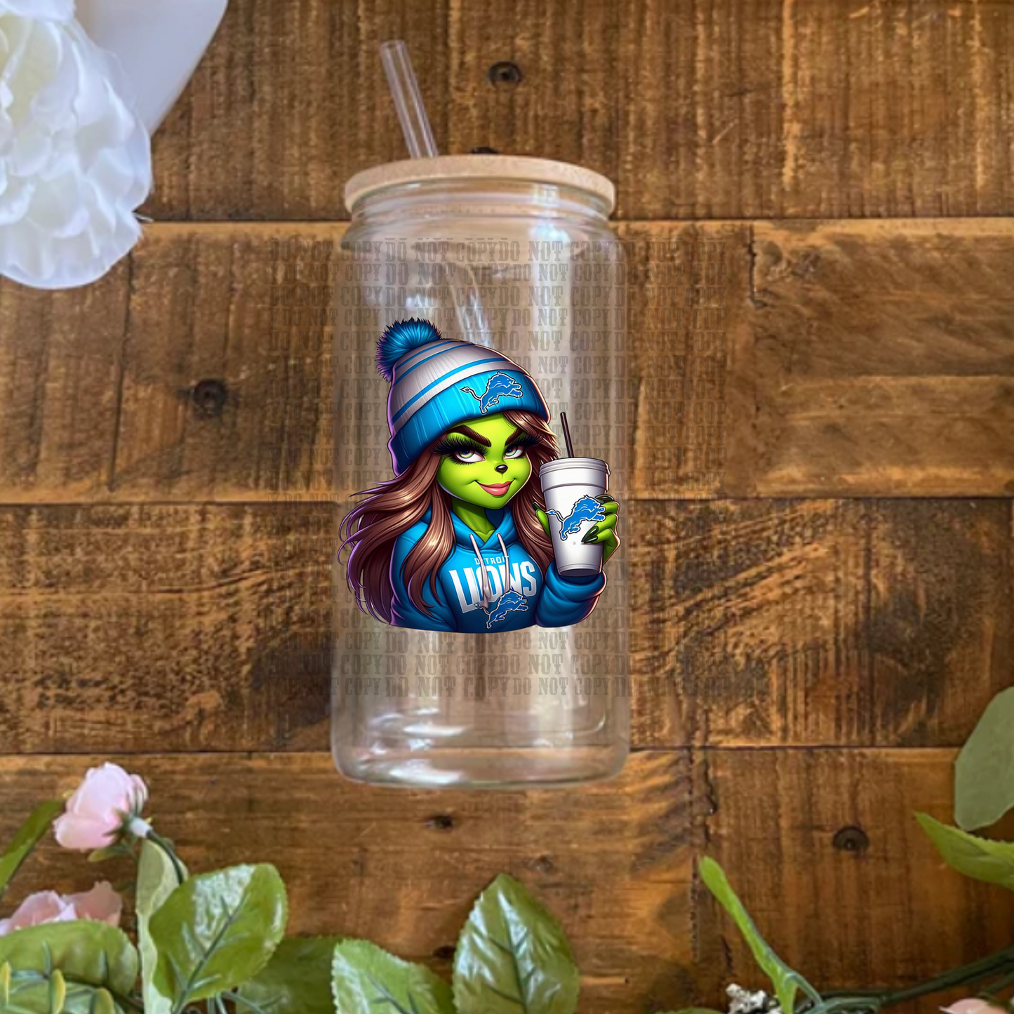 Lion Green Girl UV DTF Decal