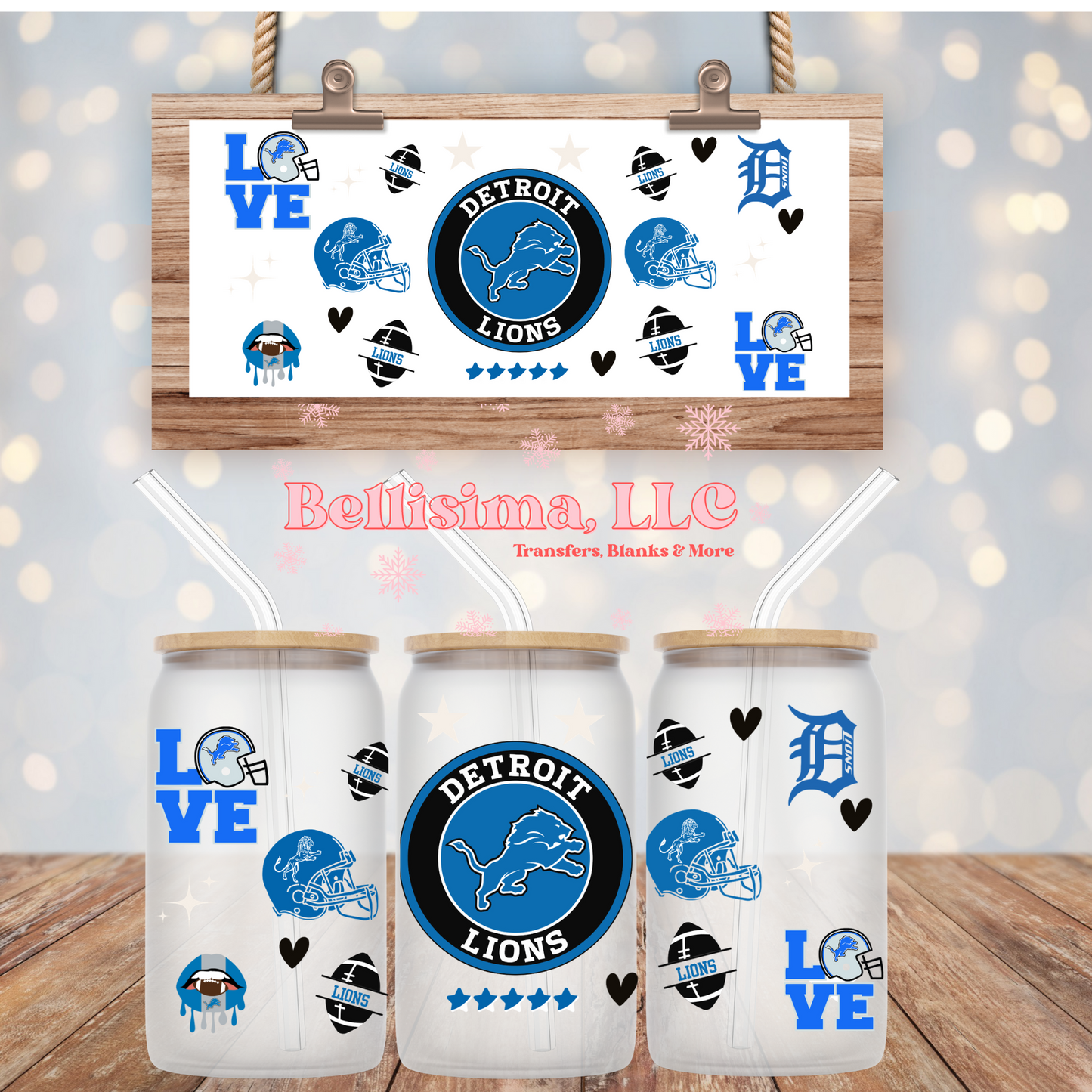 D Lion UV DTF Cup Wrap
