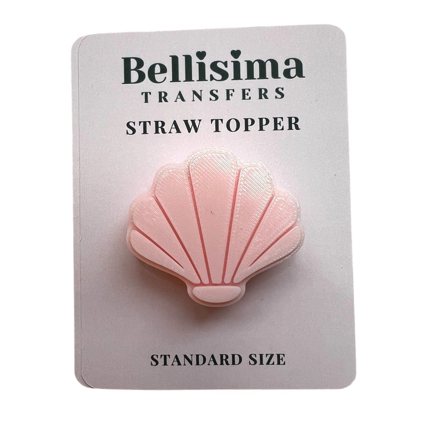 3D SEA SHELL STRAW TOPPER: STANDARD SIZE - SHOP EXCLUSIVE