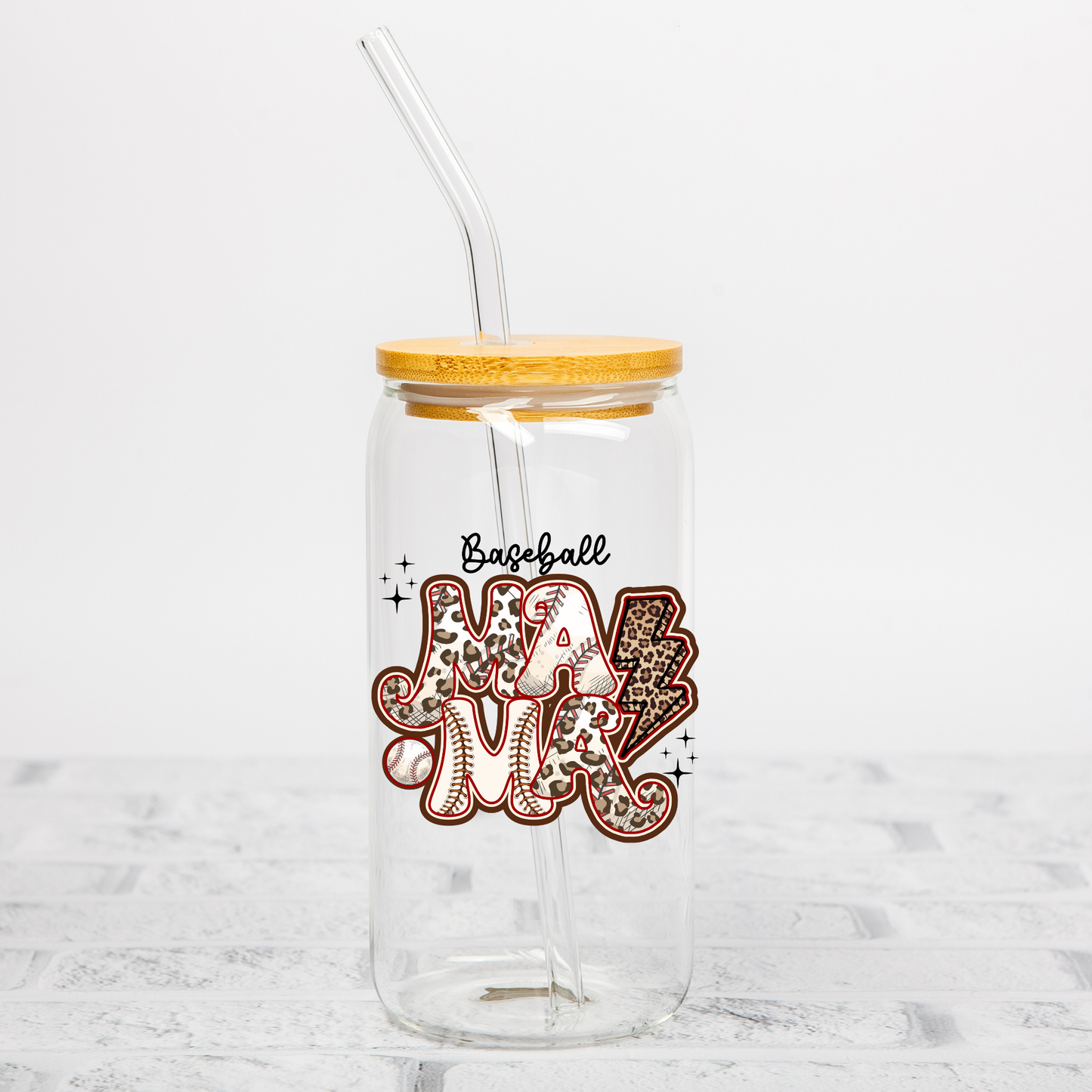 Retro Baseball Mama UV DTF Decal