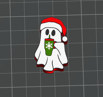 3D GHOSTY COFFEE Straw Topper Standard