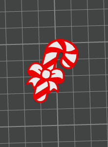 3D COQUETTE CANDY CANE STRAW TOPPER STANDARD