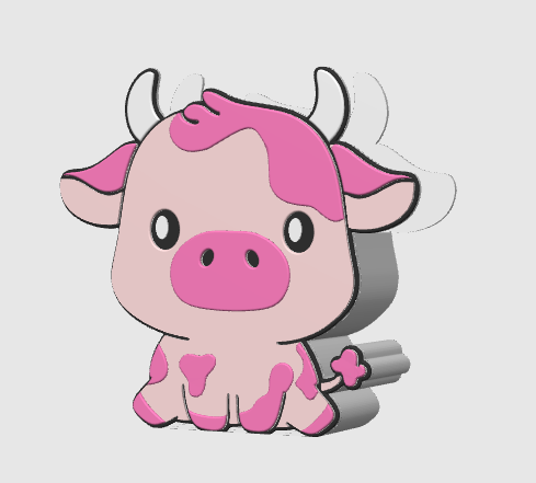3D Cutesy Cow Pen Holder |Makeup Brush Holder|Cute 3D Printed Desk Organizer