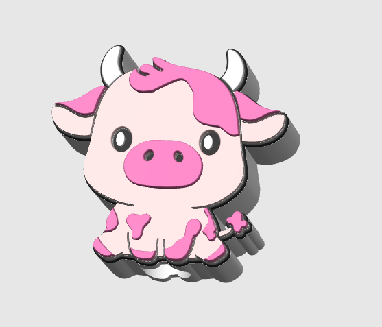 3D CUTESY COW STRAW TOPPER STANDARD or STANLEY